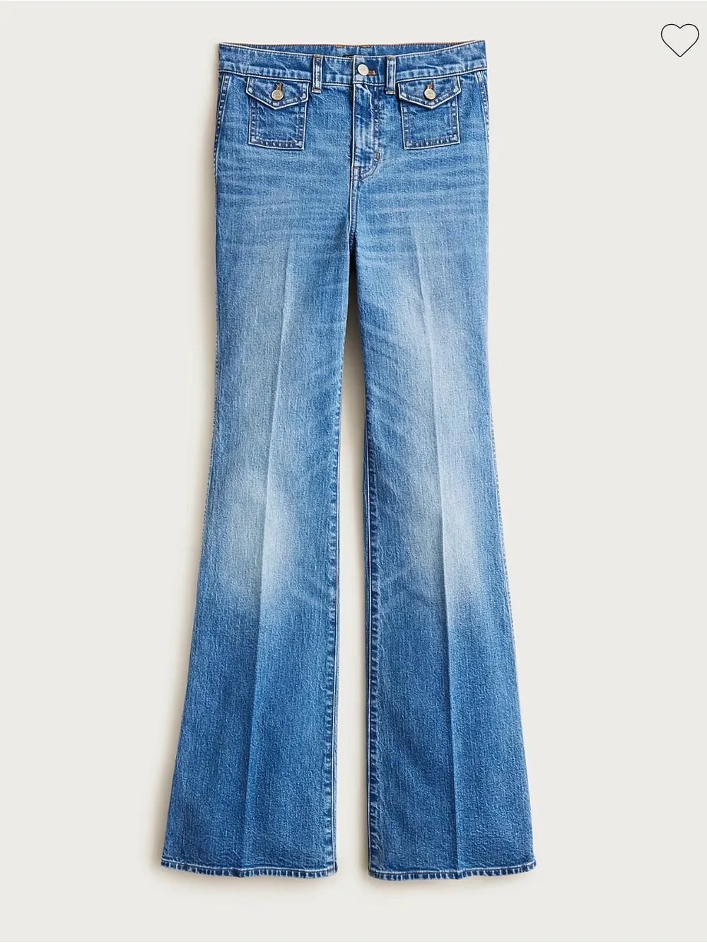 New! J. Crew Vintage flare jean with flap pockets